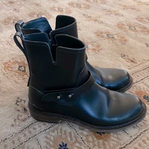 Rag and Bone Size 37 (EU) or 7 (US) black leather biker boots